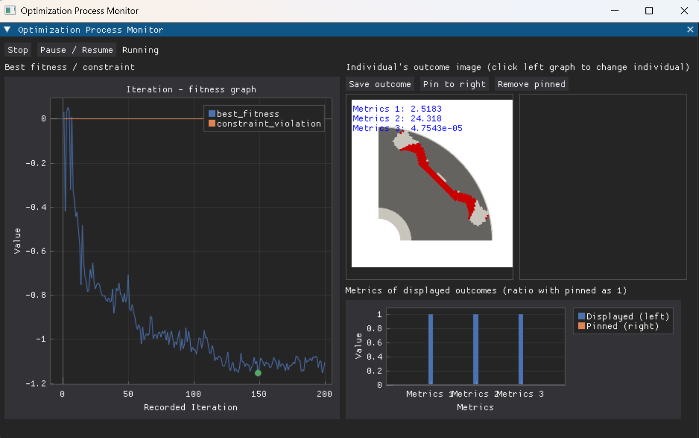 Dmodel multi-material optimization history