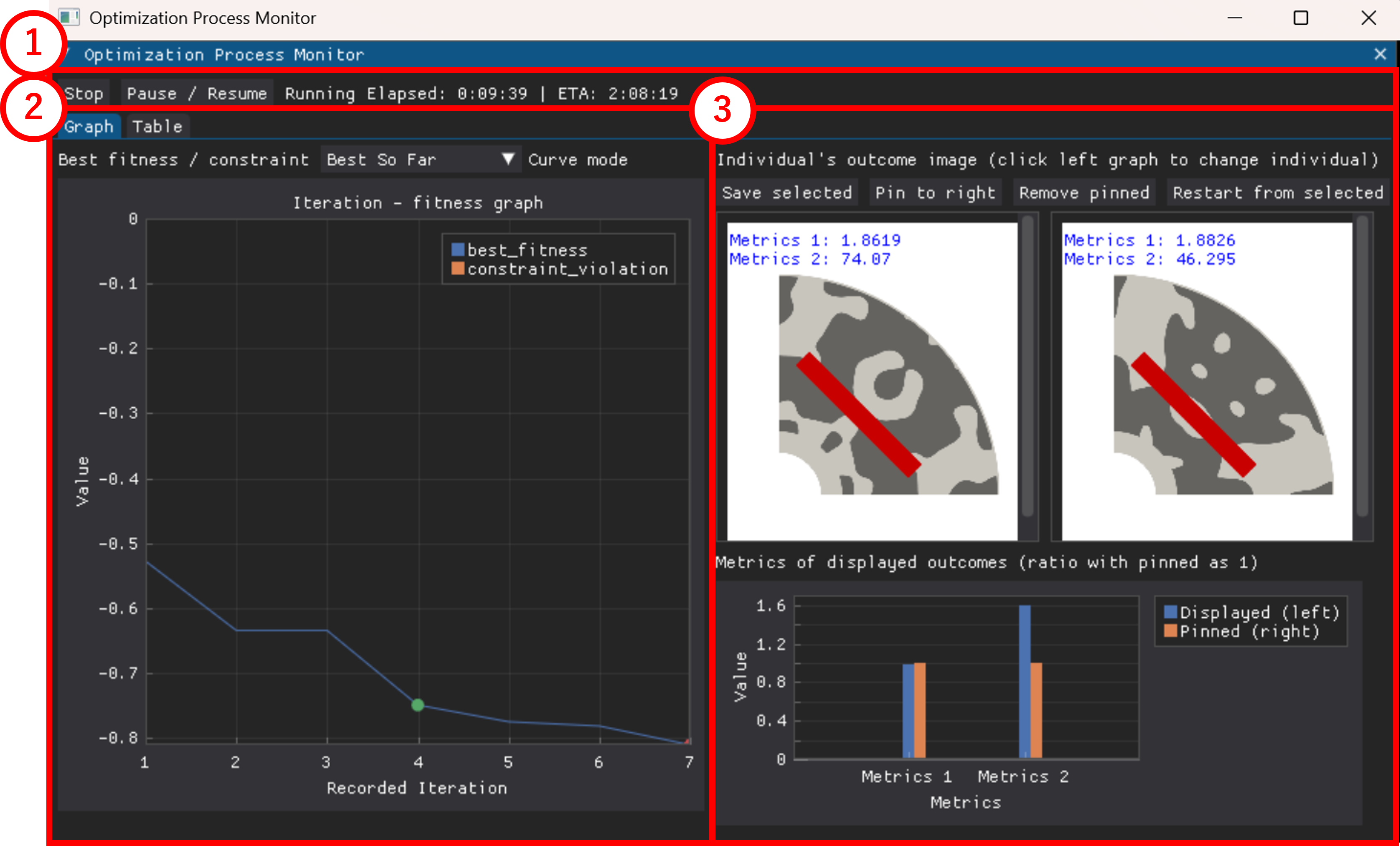 GUI (single-objective optimization)